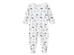Name It bright white dino sleepsuit